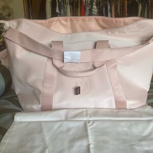 Victoria's Secret Blush Pink Travel Duffel with Embossed VS Logo